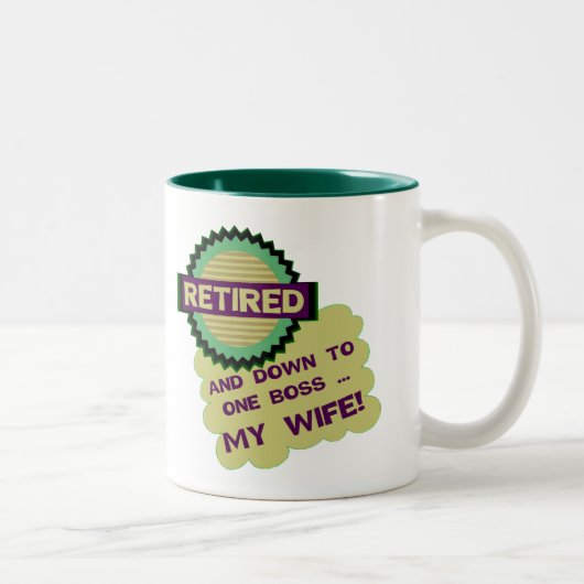 Naar één bank tweekleurige koffiemok (Rechts)