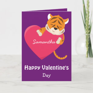 Naar een dochter op de Valentijnsdag Tiger Kaart