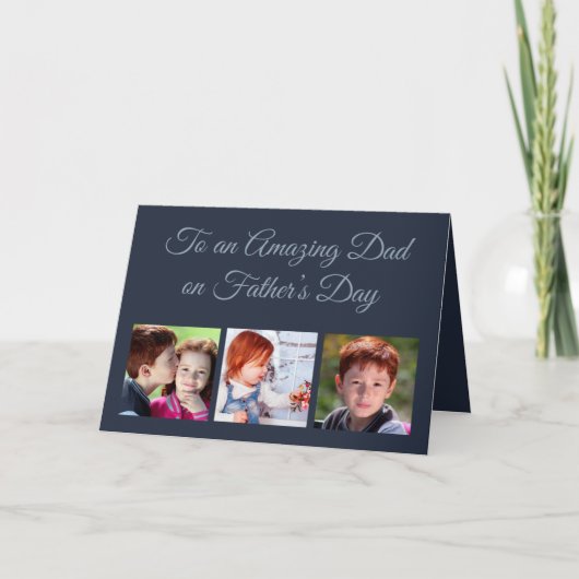 Naar een geweldige vader op Vaderdag Custom Photos Feestdagen Kaart (Voorkant)