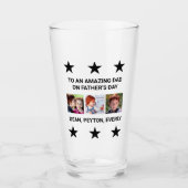 Naar een geweldige vader op Vaderdag Custom Photos Glas (Voorkant)