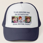 Naar een geweldige vader op Vaderdag Custom Photos Trucker Pet (Voorkant)