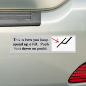 Naar een Hill Bumpersticker (Op auto)