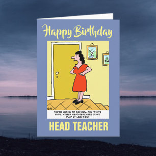 Naar een hoofdleraar - Happy Birthday Kaart