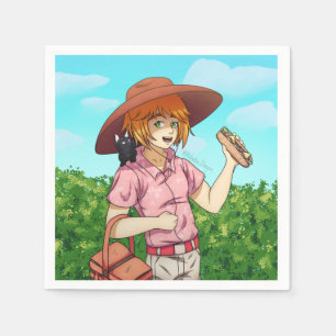 Naar een picknick met een kat servet