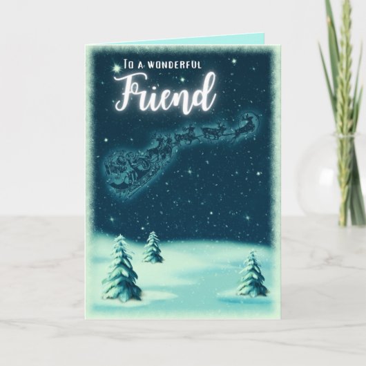 Naar een prachtige kerstdag kaart (Voorkant)