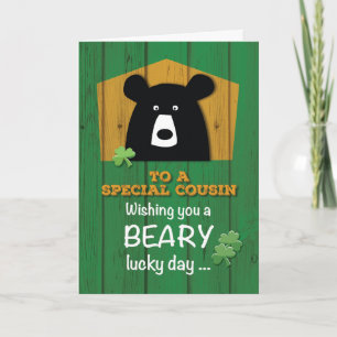 Naar een speciaal neef Beer op St. Patrick's Day Kaart