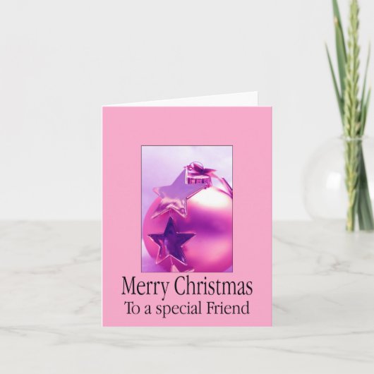 Naar een speciale vriendenkaart voor vrolijk kerst feestdagen kaart (Voorkant)