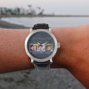 Naar een verbluffende vader op vaders Dag Foto Horloge
