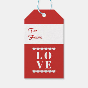 Naar en van LOVE Gift Label Cadeaulabel