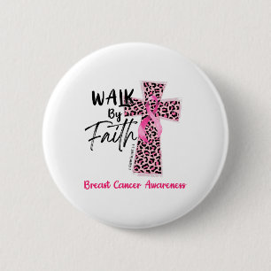 Naar Faith Breast Cancer Awareness Christelijk Je Ronde Button 5,7 Cm