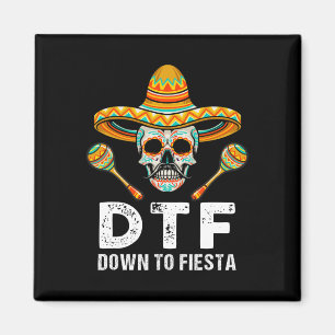 Naar Fiesta Grappige Mexicaanse Party Schedel Grap Magneet
