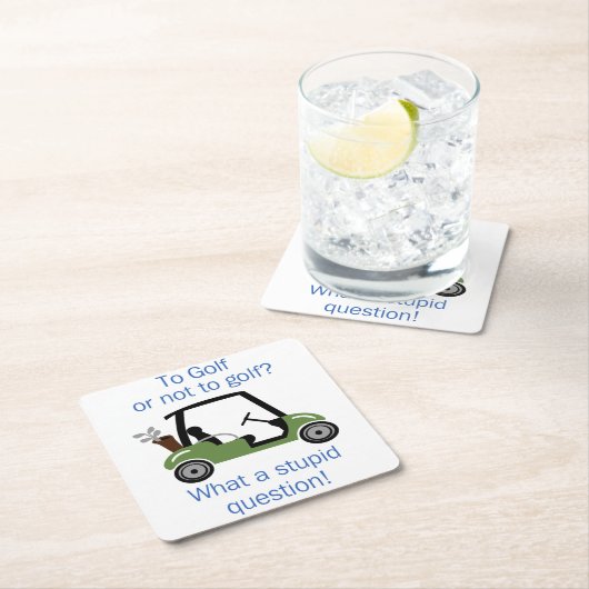 Naar Golf of niet Vierkante Kartonnen Onderzetter (Insitu)