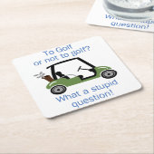 Naar Golf of niet Vierkante Kartonnen Onderzetter (Schuin)