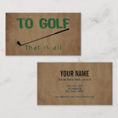 Naar Golf Visitekaartje (Voorkant / Achterkant)