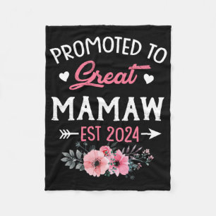 Naar Great Mamaw Est 2024 Bloem Fleece Deken