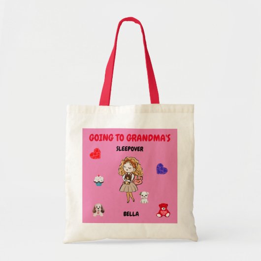 Naar grootmoeders leuke Canvas tas (Voorkant)