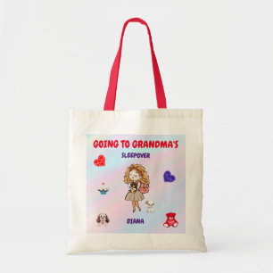 Naar grootmoeders leuke Canvas tas