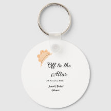 Naar het altaar oranje kap hoed bruidsfeest naam