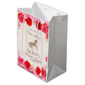 Naar het altaar Rode Rozen Bruidsfeest Medium Cadeauzakje (Voorkant Gekanteld)