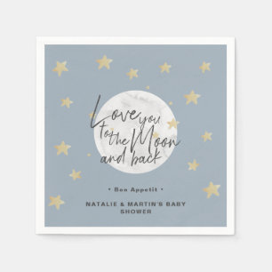 Naar het Baby shower Moon & Back Boy Servet