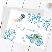 Naar het Beach New Home Moving Announment Briefkaa Briefkaart