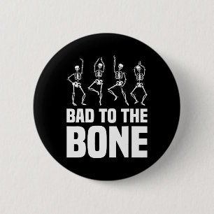 Naar het botskelet Funny Halloween Skeleton Ronde Button 5,7 Cm