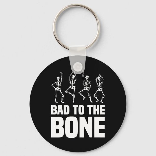 Naar het botskelet Funny Halloween Skeleton Sleutelhanger (Voorkant)