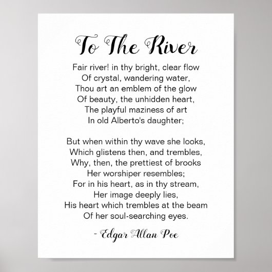Naar het gedicht van Edgar Allan Poe Poster (Voorkant)