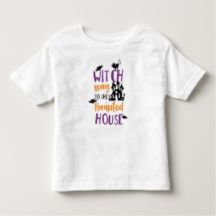 Naar het gehakte huis, vleermuizen, halloween kinder shirts