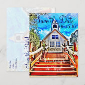 Naar het kapel gaan sparen het Briefkaart van de D (Voorkant / Achterkant)