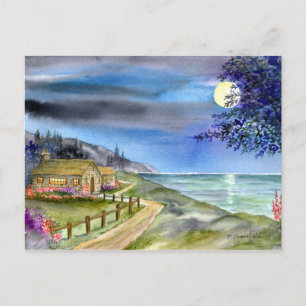 Naar het licht van de zilvermaan briefkaart