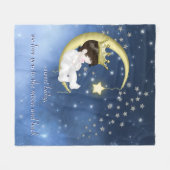 Naar het maan Baby shower Fleece Deken (Voorkant (Horizontaal))