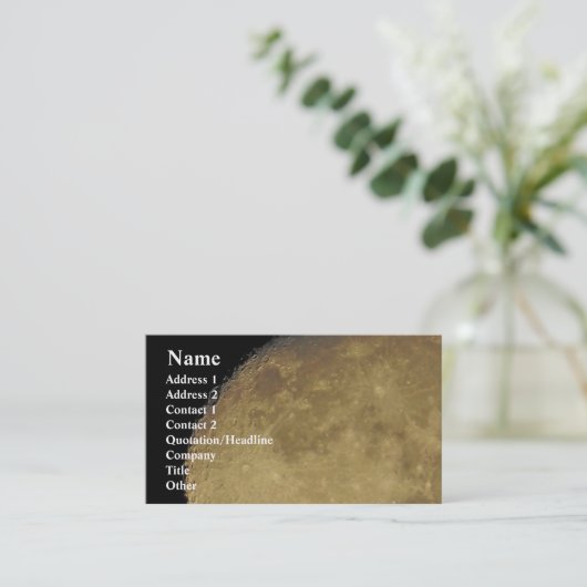 Naar het maan Visitekaartje (Staand voorkant)