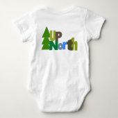 Naar het noorden Baby Romper (Achterkant)