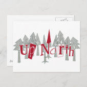 Naar het noorden en naar de bomen briefkaart (Voorkant / Achterkant)