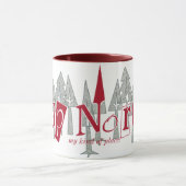 Naar het noorden met boomachtergrond mok (Midden)