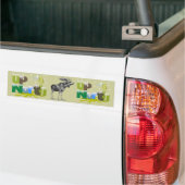 Naar het noorden  Moose Bumpersticker (Op Truck)