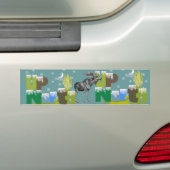 Naar het noorden  Moose Bumpersticker (Op auto)