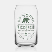 Naar het noorden van Wisconsin Blikvorm Glas (Achterkant)