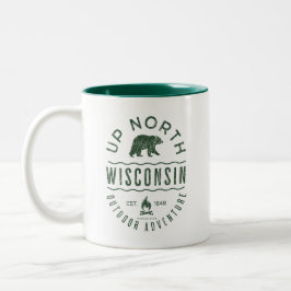Naar het noorden van Wisconsin Tweekleurige Koffiemok