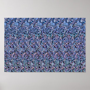 Naar het noorden - Verborgen 3D-print Poster