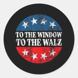 Naar het raam naar de wals Kamala Harris B naar de Ronde Sticker