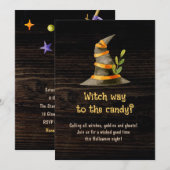 Naar het Snoep Funny Halloween Quote Kaart (Voorkant / Achterkant)