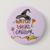 Naar het Snoep Ronde Button 7,6 Cm (Voorkant)