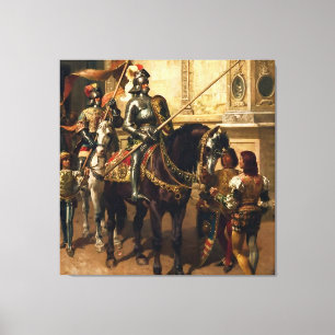 Naar het steekspel door Cesare Detti Canvas Afdruk