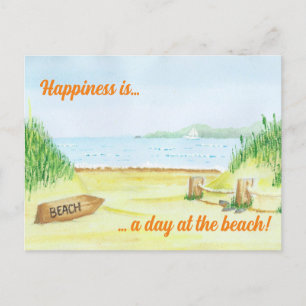 Naar het strand Briefkaart