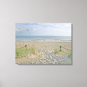 Naar het strand canvas afdruk