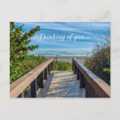 Naar het strand dat aan je denkt briefkaart (Voorkant)