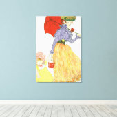 Naar het strand, van 'L'Estampe Moderne', publ Canvas Afdruk (Insitu (Houten vloer))