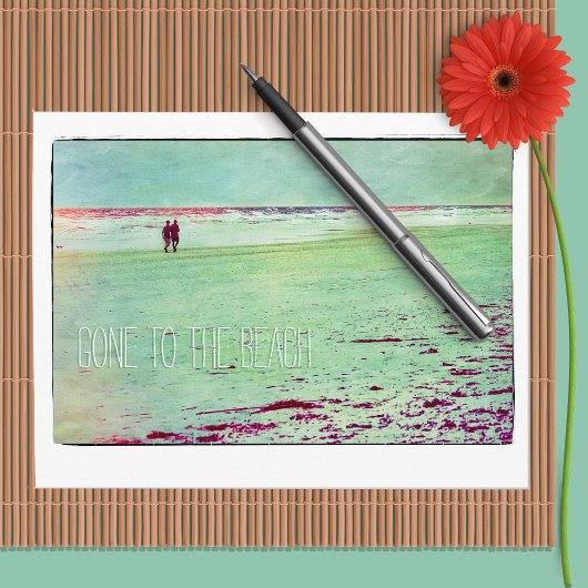 Naar het strand. Wijziging van de Briefkaarten Adr